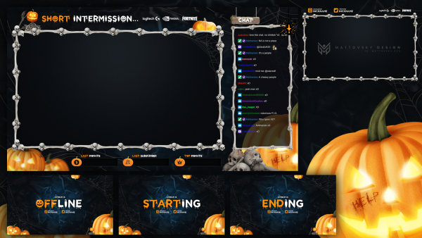 Free Halloween Stream Overlay Template 2022 PSD